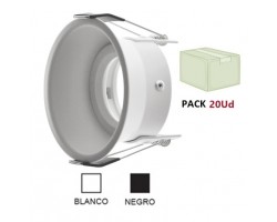 Foco empotrar Konica 84mm, para Lámpara GU10/MR16 Blanco ó Negro en caja de 20 ud a 5,10€/ud