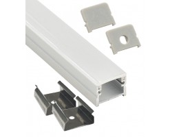 Perfil Superficie aluminio anodizado ECO 16x13mm para tiras LED - Completo -