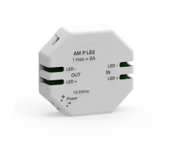 Amplificador de Regulador de pastilla para tira LED Monocolor 12V-24V dc 8A